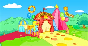 卡通游乐园场景flash素材